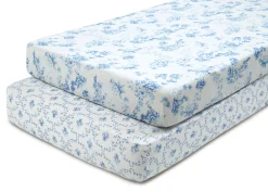 100% Organic Cotton Fitted Crib Sheets - 2 Pack