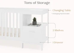 Alice 5-in-1 Convertible Crib and Changer
