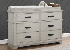 Asher 6 Drawer Dresser with Changing Top and Interlocking Drawers