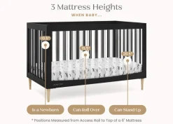 Austin Acrylic 4-in-1 Convertible Crib