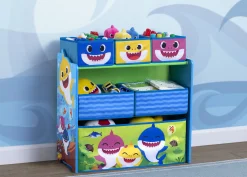 Baby Shark Design & Store 6 Bin Toy Storage Organizer