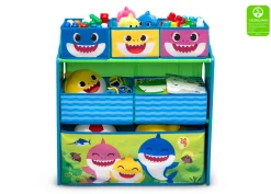 Baby Shark Design & Store 6 Bin Toy Storage Organizer