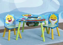 Baby Shark Kids Table and Chair Set With Storage