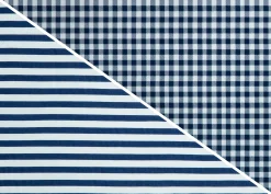 Blue Gingham Fitted Crib Sheets - 2 Pack