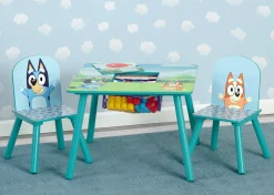 Bluey Kids Table and Chair Set with Storage (2 Chairs Included)