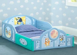 Bluey Sleep and Play Toddler Bed with Built-In Guardrails