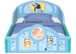 Bluey Sleep and Play Toddler Bed with Built-In Guardrails