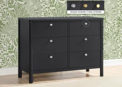 Brooks 6 Drawer Dresser with Interlocking Drawers