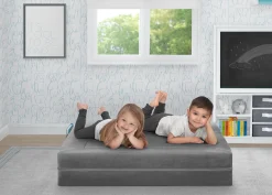 Convertible Sofa and Play Set for Kids and Toddlers Modular Foam Couch and Flip Out Lounger with 2 Ottomans