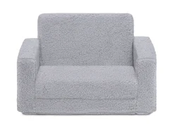 Cozee Flip-Out Sherpa 2-in-1 Convertible Chair to Lounger for Kids