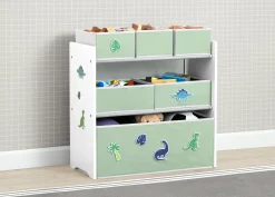 Design & Store 6 Bin Toy Storage Organizer with Interchangeable Patches