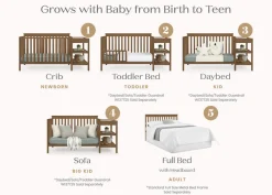 Ellie 5-in-1 Convertible Crib and Changer