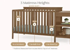 Ellie 5-in-1 Convertible Crib and Changer