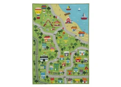Extra Large Road Map Activity Rug for Girls and Boys - 78-inch L x 54-inch W