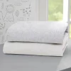 Fitted Crib Sheets - 2 Pack, White & Heather Grey
