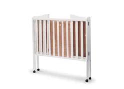 Folding Portable Mini Baby Crib with 1.5-inch Mattress