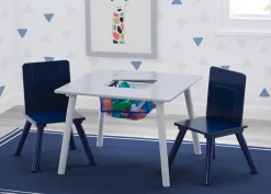Kids Table and Chair Set with Storage (2 Chairs Included)