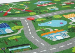 Large Road Map Activity Rug for Girls and Boys - 54-inch L x 39-inch W
