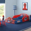 Marvel Spidey and His Amazing Friends 4-Piece Toddler Room-in-a-Box Set – Includes Sleep and Play Toddler Bed, Table, 1 Chair and Toy Box