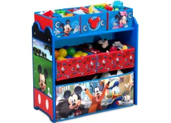 Mickey Mouse 6 Bin Design and Store Toy Organizer