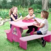 Minnie Mouse 4 Seat Activity Picnic Table with LEGO Compatible Tabletop