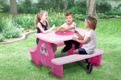 Minnie Mouse 4 Seat Activity Picnic Table with LEGO Compatible Tabletop