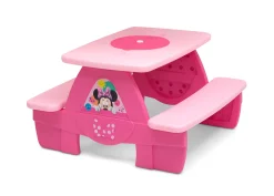 Minnie Mouse 4 Seat Activity Picnic Table with LEGO Compatible Tabletop