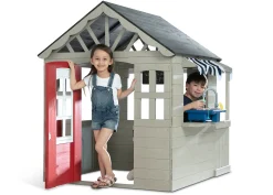 MySize Deluxe Outdoor Playhouse with Play Sink with Running Water, Picnic Table & Mailbox