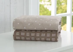 Neutral Boho Fitted Crib Sheets - 2 Pack