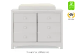 Perry 6 Drawer Dresser with Interlocking Drawers