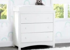 Perry 3 Drawer Dresser with Changing Top and Interlocking Drawers