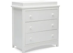 Perry 3 Drawer Dresser with Changing Top and Interlocking Drawers