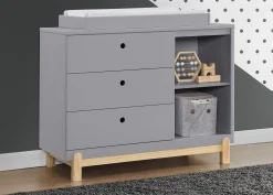 Poppy 3 Drawer Dresser with Cubbies