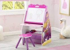 Princess Activity Center - Easel Desk with Stool & Toy Organizer