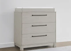 Rustic 3 Drawer Dresser with Interlocking Drawers
