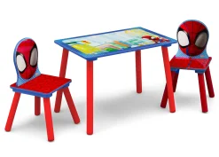 Spidey and His Amazing Friends 4-Piece Toddler Playroom Set – Includes Play Table and 6 Bin Toy Organizer