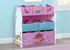 Trolls World Tour Design and Store 6 Bin Toy Organizer