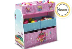 Trolls World Tour Design and Store 6 Bin Toy Organizer