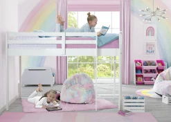 Twin Loft Bed with Guardrail and Ladder