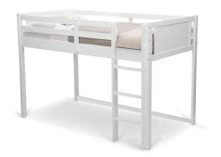 Twin Loft Bed with Guardrail and Ladder