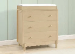 William 3 Drawer Dresser with Changing Top and Interlocking Drawers