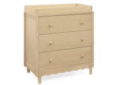 William 3 Drawer Dresser with Changing Top and Interlocking Drawers