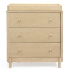 William 3 Drawer Dresser with Changing Top and Interlocking Drawers